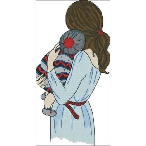 TOP 100% cotton threads mother and baby Counted Cross Stitch 11CT 14CT 18CT DIY Cross Stitch Kit Embroidery Needlework Sets