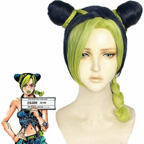 New Anime JOJOs Bizarre Adventure Jolyne Kujo Jolyne Cujoh Wig Cosplay Hair Wig Braids