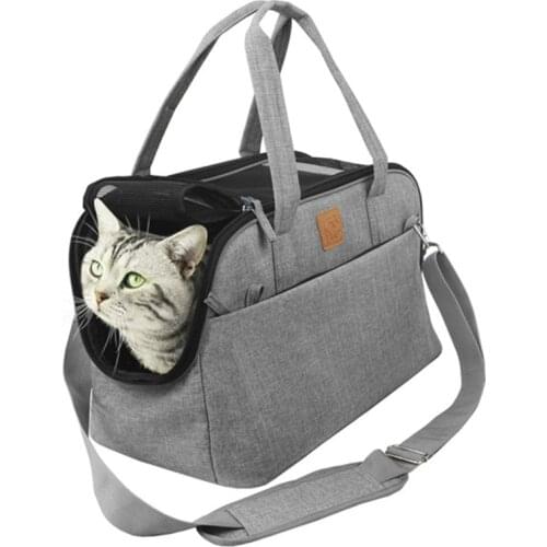 Airline Approved Carrier for Cat Car Seat Dog Carrier Bag Puppy Tote Black Portable Travel Dog Carriers Breathable Bag For Dogs