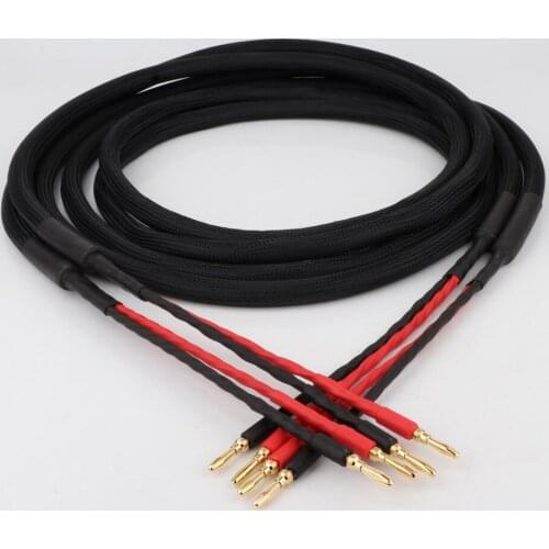 Piar HI-End Speaker Cable HIFI Audiophile Cable Banana to Banana High Purity Copper Loudspeaker Wire