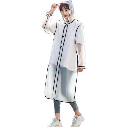 Man Raincoat Transparent Waterproof Ladies Rain Coat Women Windproof Single-person Rainwear Impermeable Environmental Travel