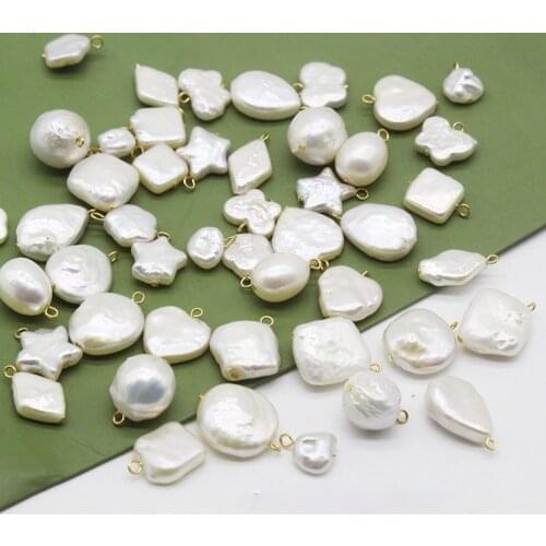 2pcs Baroque Real Pearl Single Hole All-match Pendant for DIY Fashion Boutique Bracelet Necklace Earrings Jewelry Accessories