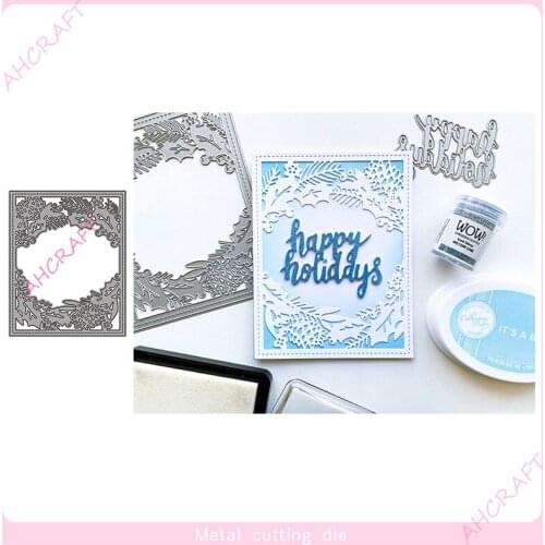 Leaves background frame Metal Cutting Dies for DIY Scrapbooking Photo Album Decorative Embossing PaperCard Crafts Die2020
