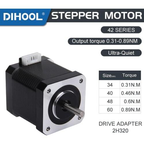 Free Shipping Nema 17 Stepper Motor 42 Series 4-Lead 44/65/85/126 OZ-in 34/40/48/60MM Length For 3D Printer CNC Milling Machine