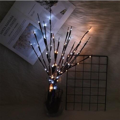 20 Bulbs LED Simulation Tree Branch Floral Night Lights For Home Garden Fairy Light Christmas Bar Party Wedding Indoor Decor