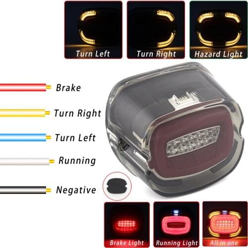 Motorcycle LED Taillight Brake Stop Light DRK Running Turn Signal Light For Harley '99+ Softail Touring XL FXST FLSTF FLSTSB