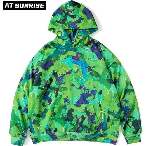 Streetwear Sweatshirt Oversize Hoodie Men Women HipHop Graphic Printed Pullover green Tie dye Harajuku Cotton Casual Sweatshirt