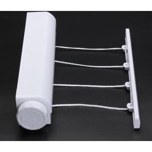 Retractable Laundry Hanger Wall Mounted Clothes Line Clothes Drying Rack Clothesline Laundry Rope B1