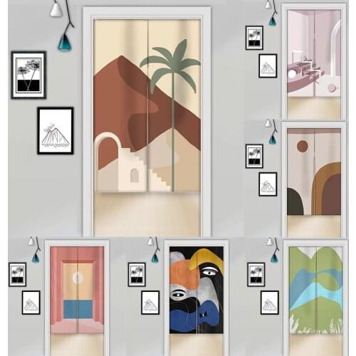 Japanese Partition Curtain Kitchen Door Curtain Shelter Curtain Home Decoration Blackout Curtain Doorway Hanging Curtain