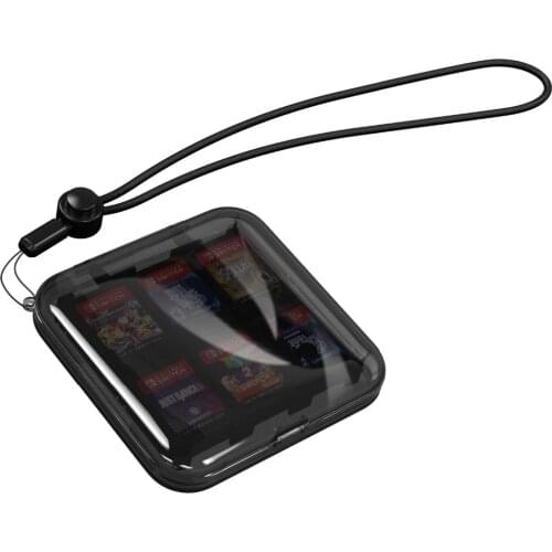 Storage Box Game Card Case Compatible for Switch 12 Game Cartridges Holder Switch Game Hard Protective PC Shell– Clear 1PC