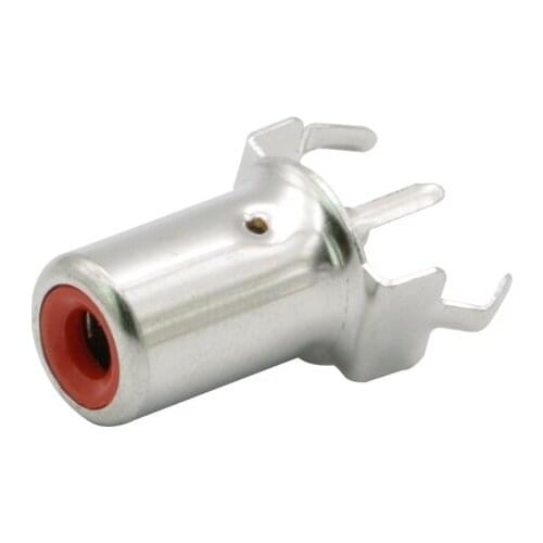 10pcs AV core socket RCA seat single hole PCB welding audio video socket lotus seat AV-8.4-2A