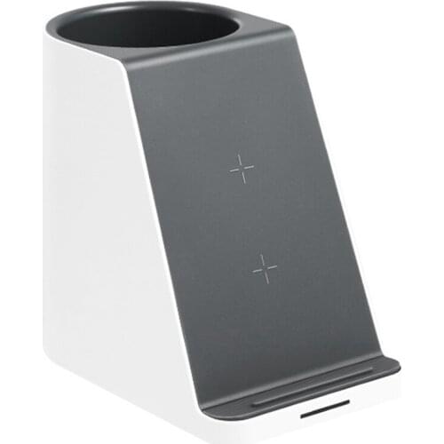 10W Wireless Charger Desk Stand Organizer Wireless Charging Station for iPhone and Samsung , Desk Storage Caddy