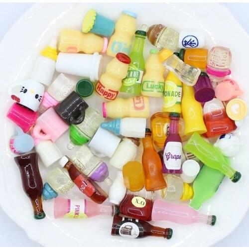 100pcs Mixed Milk Wine Bottle Cup Miniature Dollhouse Ornament Mini Toy Home Craft Fairy Bonsai Cake Decoration DIY Accessories