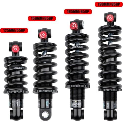 190MM Mountain Bike Rear Shock Absorber Alloy Air Chamber Pressure Adjustable for Cycling Travel Downhill