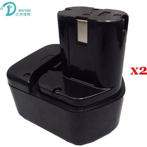 2pcs 12V NI-CD 2000mAh Replacement for HITACHI Rechargeable Power Tool Battery EB1212S EB1220HL EB1220 EB1214S EB1230X EB1233X