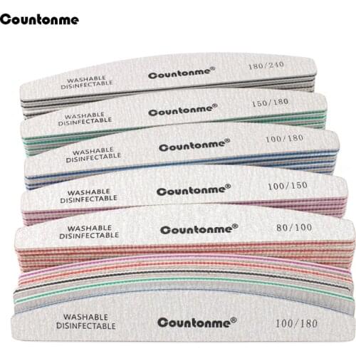 20Pcs/50Pcs nagelvijlen 100 180 Thick Sandpaper Nail Files For Manicure lime a ongle Professionel Boat Thick Stick Nail Supplies