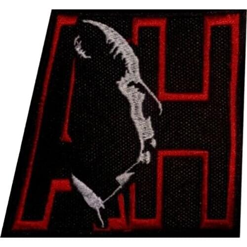 3.35'' Alfred Hitchcock Face Logo Embroidered iron on and sew on Patch Horror Psycho The Birds Movie Knife