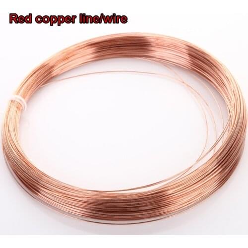 5M/2M/1M Diameter 0.2/0.3/0.4/0.5/0.6/0.8/1/1.2/1.5/1.8/2/2.5/3/4/5 mm Copper line T2 Copper Red copper Line Bare Wire 99.90