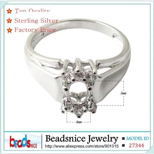 Beadsnice ID27344 unique 925 sterling silver Semi Mount ring for wedding jewelry design diy Silver Ring Setting without stones