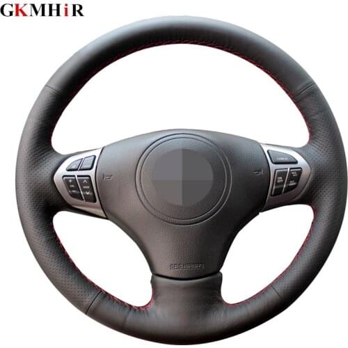 DIY Hand-stitched Black Artificial Leather Steering Wheel Cover for Suzuki Grand Vitara 2007-2013 Accessories interior