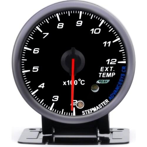 60MM Exhaust Gas temp gauge White/Amber light with peak function 200-1200C EGT Gauge Car meter