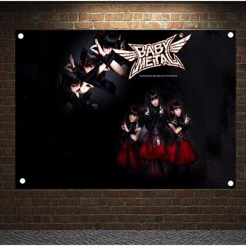 BABY METAL Classic Pop Rock Singer Posters Metal Music Stickers Hip Hop Reggae Flag & Banner Wall Chart Wall Art Home Decoration