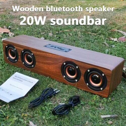 20W High Power Bluetooth Speaker 4 Speakers TV Speaker Soundbar Woofer Speaker Subwoofer TV AUX USB Sound TF Card Music Center