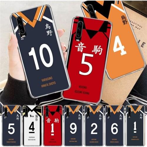 Haikyuu!! Jersey Volleyball Anime Soft Cover Phone Case For Huawei P30 P20 P10 P40 Mate 30 20 10 Pro Lite P Smart Z Plus + Custo