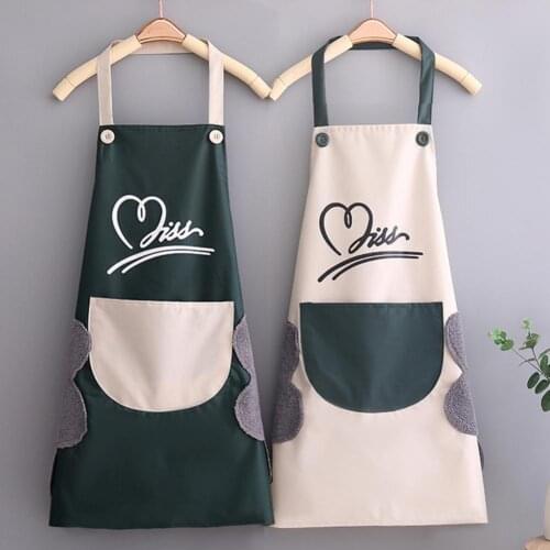 Korean Women Kitchen Apron Pockets Lightweight Anti-Splash Practical Waterproof Kitchen Dress Nail Salon Apron for Men Cooking