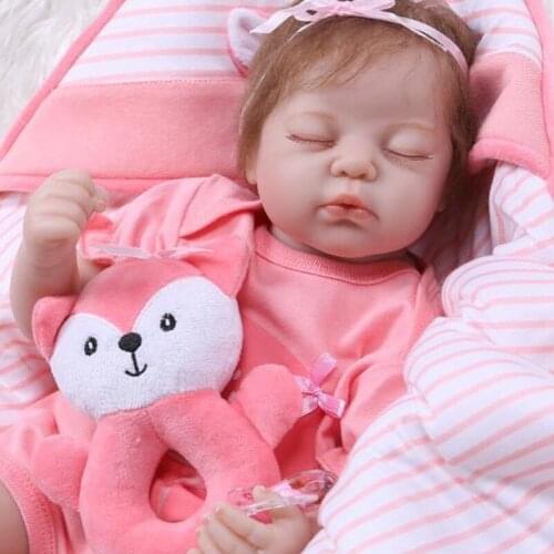 Handmade real baby soft doll reborn , 20 inch lifelike bebe reborn fashion silicone doll for children gift play house toys
