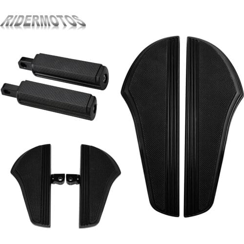 Motorcycle Driver+Passenger Rider Footboard Floorboard+Highway Foot Pegs For Harley Touring Electra Glide Softail Slim FLS Dyna
