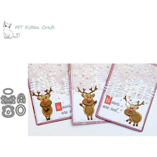 MT Craft Metal Cutting Dies Christmas deer Scrapbooking Photo Album Decorative Embossing Stencils Paper Card Crafts Die Cuts