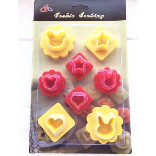 New 8 pcs / set Mini Star Fondant Plunger Cutter Cake Decorating Cookies Cookie Mold DIY Cake Decorating Tools