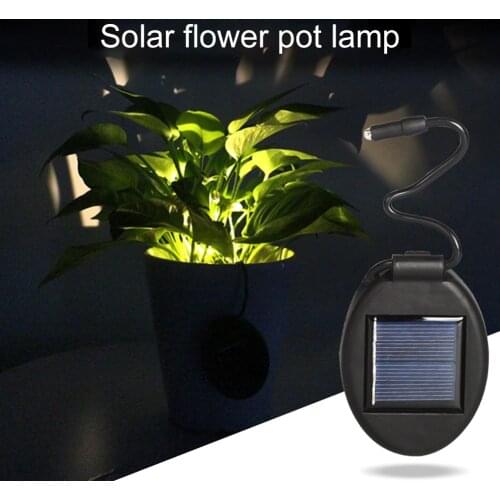 3Pcs Solar Power Flowerpot Garden Lamp Durable Environmentally LED Lighting Landscape Light For Home Garden Lawn Flower Pot Lamp
