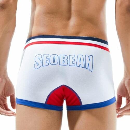 Sexy Seobean Underwear Mens Boxer Short Cotton Letter Print Gay Men Boxers Shorts Male Underpants Underware Under Wear Trunks