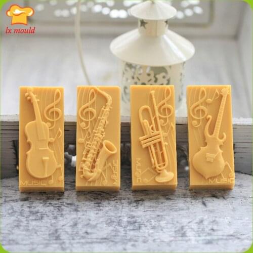 Musical Shape Silicone Mold FDA Silicone Mould Violin Band Tuba Instrument Tools