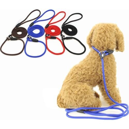Dog Collar Traction Rope Outdoor Anti-lost Nylon Ropes Training Leash Slip Lead Strap Adjustable Collar Pet Accessories