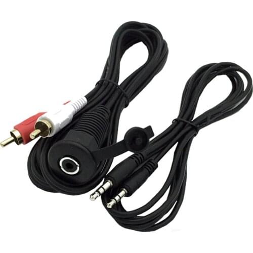 Connection cable dc3.5/2RCA earphone connection cable or waterproof cable for MP3 player 1M 2m