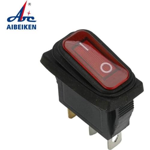 Led Light Rocker Switch Boat Marine Waterproof On-Off KCD2 220V Dashboard 12V 250V 3pin 28*11mm