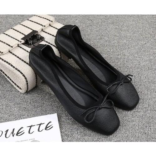 Spring/summer Women Flats Black Breathable Cozy Maternity Shoes Brief Fashion Ladies Flats Light Driving Shoes Ballet Size 34-43