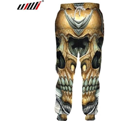 UJWI Joggers Pants Men 3D Horror white Skull Trousers Autumn Fall Winter Trousers Casual Unisex Pants Men/Women Sweatpants