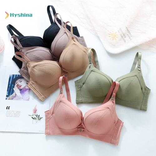 New Natural Latex Thickened Gathered Womems Bra Adjustable Thin Underwear Without Steel Ring Comfortable