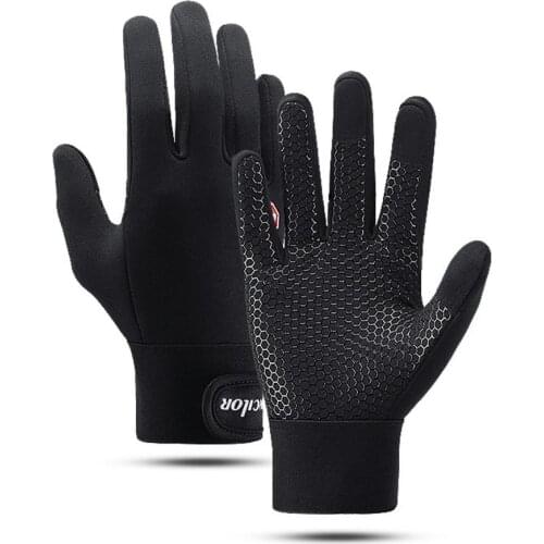 Outdoor Sports Winter Plus Velvet For Men Women Ski Cold-proof Touch Screen Warmth Bicycle Riding Thickened Full-finger Gloves