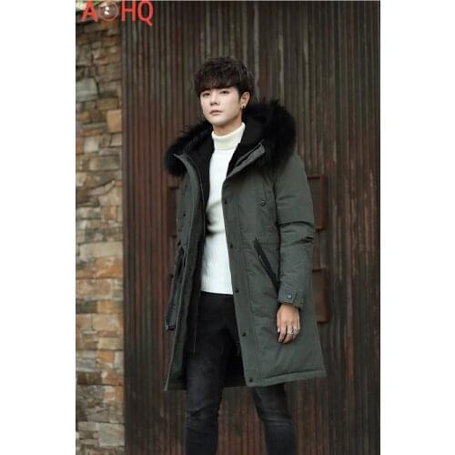 Winter Jacket Men Clothing Camouflage Mens Down Jacket Hooded Parka Real Raccoon Fur Collar Coat Hommes Veste LXR951