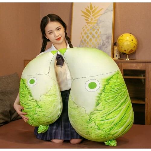 1pc 40/60CM Creative Funny Chinese Cabbage Parrot Plush Toys Stuffed Cute Vegetable Pillow Kawaii Bird Dolls Gift For Children