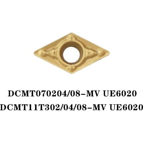 100% Original DCMT DCMT070204-MV UE6020 DCMT070208-MV DCMT11T302-MV DCMT11T304-MV DCMT11T308-MV CNC lathe Insertion Efficient MV