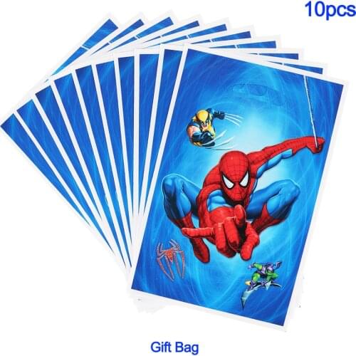 100Pcs Disney Spiderman Theme Design Kids Birthday Party Disposable Snack Candy Gift Bag Baby Shower Supplies
