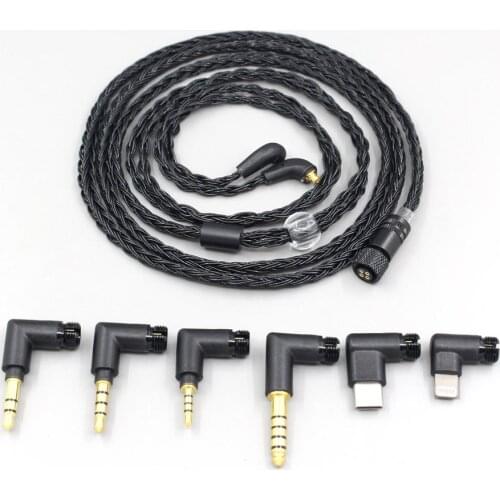 16 Core Black OCC Awesome All In 1 Plug Earphone Cable For Etymotic ER4SR ER4XR ER3XR ER3SE ER2XR ER2SE LN006955