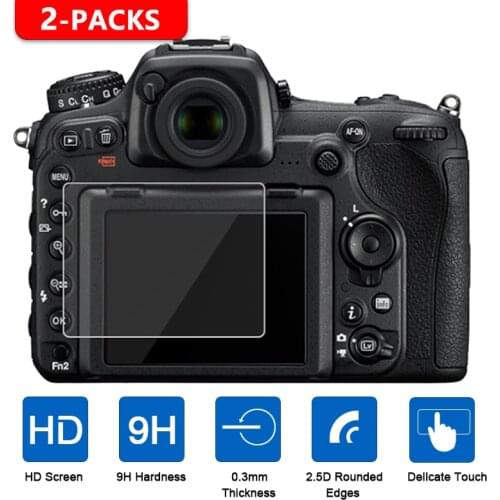 2Pcs Tempered Glass Screen Protector for Nikon D7500 D7200 D7100 D5600 D5500 D5300 D3400 D3500 D850 D810 D800 D750 D610 D500 D5