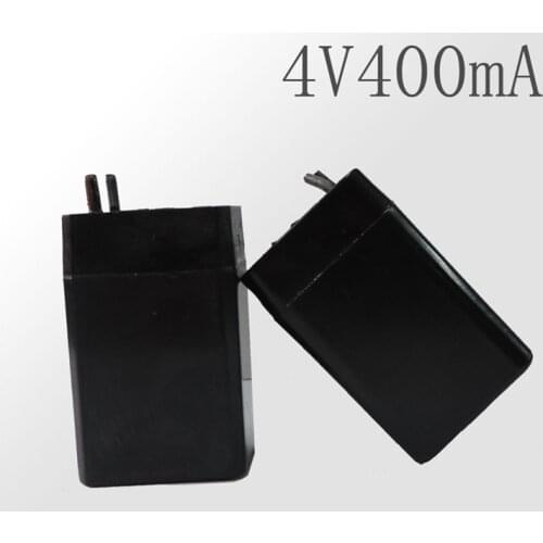 2X 4V 400mAH rechargeable lead acid battery small battery flashlight battery 4V400MAH 28*22*46MM Free Shipping